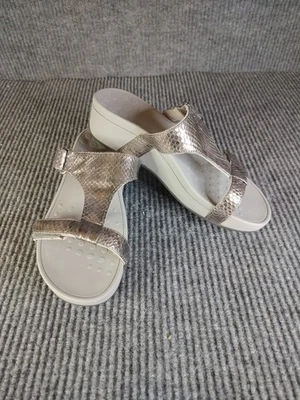 Vionic Ellie Sandals Women's Size 7 Metallic Snake Adjustable Slip On - Image 1 of 4