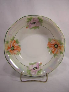Germany 8 5/8" Poppy Decorated Luster Bowl - Picture 1 of 4