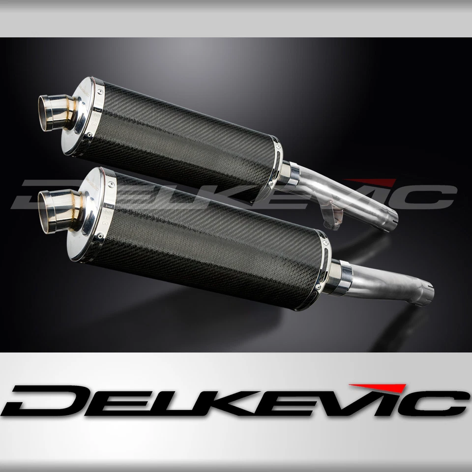 雅马哈 FJ1200 3CV 1989 - 92 Delkevic Slip On 14 英寸椭圆形碳排气消声器套件 — 第 1/4 张图片
