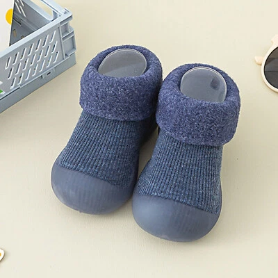 Niños pequeños Infantes Niños Niñas Calcetines Zapatos El Piso Calcetines Antideslizantes Prewalker Zapatos Foto 1 de 4