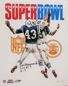 Don Maynard Signed Super Bowl III Program 16x20 NY Jets Hall of Famer Score Insc - Picture 1 of 4