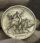 PAN-AM Buffalo Medal Tribute 2 Unzen Silber High Relief Runde Schnitzerei Neuwertig