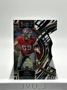 2023 PANINI SELECT CODY MAUCH RC ZEBRA PREMIER DIE-CUT PRIZM Rookie Buccaneers - Picture 1 of 2