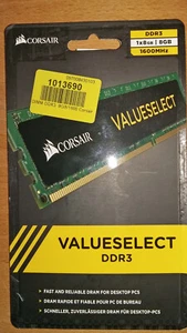8GB Corsair DDR3 PC3-12800 1600MHz Memory RAM Modules DIMM Non -ECC - Afbeelding 1 van 2