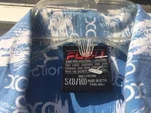 FUBU Boys Shirt Casual Dress Button Down Jean Collection Vintage 8-10 Blue - Picture 1 of 6