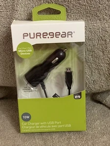 PUREGEAR  Car Charger with USB Port 10W Micro USB Devices **FREE SHIPPING ** - Picture 1 of 14