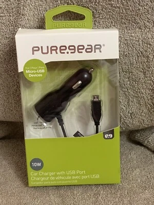 PUREGEAR  Car Charger with USB Port 10W Micro USB Devices **FREE SHIPPING ** - Image 1 of 4