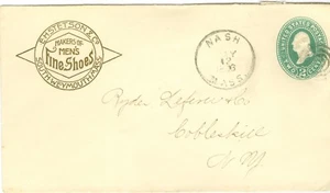 Envelope E H Stetson South Weymouth Massachusetts to Cobleskill NY 5/12/1896 - Picture 1 of 2