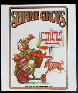 1980's Shrine Circus Coloring Book Lions, Clowns , Elephants , Hippos , Cutout - Picture 1 of 10
