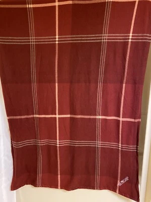 Great Wolf Lodge Fleece Blanket Throw, Maroon & White Plaid - Image 1 of 4