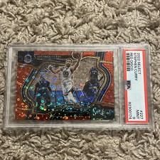 2022-23 Panini Select Stephen Curry Red Disco Prizm Courtside Warriors /49 PSA 9