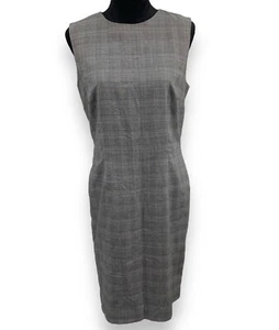 Vintage Nieman Marcus Sheath Dress Sleeveless Black White Check Women’s Sz 10 - Picture 1 of 8