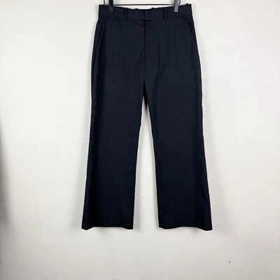 Pantalones de mujer Theory Tomas a rayas negro azul corte boot nuevo talla 30 Foto 1 de 4