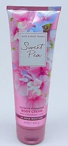 3 BATH & BODY WORKS SWEET PEA ULTIMATE HYDRATION BODY CREAM 8 oz NEW - Picture 1 of 7