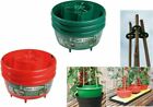 Plant Halos Red Green Watering Halo Rings Tomatoes Grow Bag Tray Cane Support