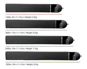 KIASA Smart Wi-Fi Infrared Bar Heater-Remote -Timer-App Control-Motion Sensor - Picture 1 of 15
