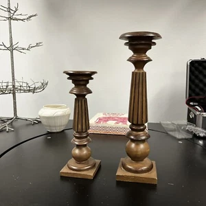 Set of 2 Vintage Columns / Pillars for Candles 16” & 12” - Picture 1 of 4