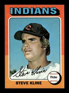 1975 Topps #639 Steve Kline Cleveland Indians EX-MT Baseball Card *F340 - Picture 1 of 2