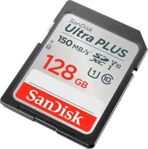 SanDisk - Ultra PLUS 128GB SDXC UHS-I Card Memory, Speed Up To 150MB/s V10 - New - Picture 1 of 2