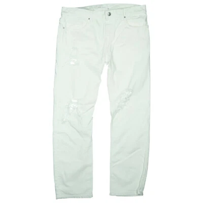 IRO Mujer Destroyed Vaqueros 7/8 Pantalón Gr.26 W30 W31 L28 Verano Blanco Usado - Imagen 1 de 4