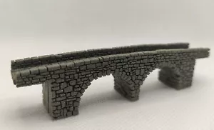 Z GAUGE Z SCALE OLD 2 ARCH STONE BRIDGE LASER CUT AND ENGRAVED PRO PAINTED  - Picture 1 of 11