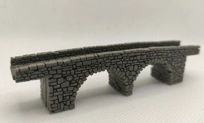 Z GAUGE Z SCALE OLD 2 ARCH STONE BRIDGE LASER CUT AND ENGRAVED PRO PAINTED  - Image 1 of 4