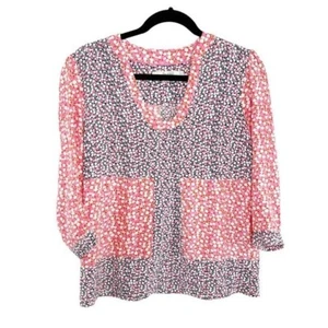 Boden Mollie-Bluse Damen mehrfarbig abstrakt gepunktet Blumenmuster US-Größe 6 - Bild 1 von 10