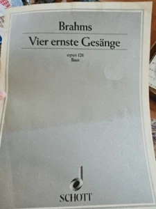Joh Brahms Vier Ernteste Gesange Opus 121 Bass - Bild 1 von 10