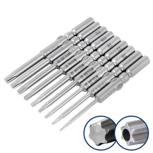 T4-T25 Torx Screwdriver Bit 5mm Round Shank Magnetic Impact Driver Drill Bits - Picture 1 of 27