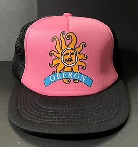 Oberon Ale Bell's Brewing Trucker Hat Snapback Pink & Black Mesh Cap - Picture 1 of 6