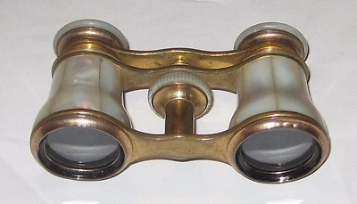  BONITAS gafas de ópera antiguas victorianas madreperla de latón - parisinas francesas Foto 1 de 4