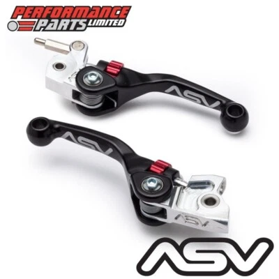 Juego de palancas de freno + embrague ajustables negras cortas ASV F4 para KTM 105 SX 2009 Foto 1 de 4