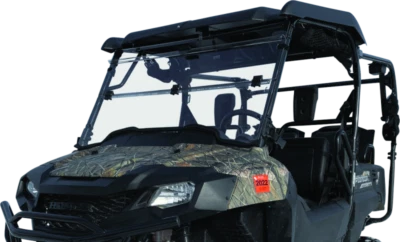 QuadBoss Windbreak Folding Windshield for 14-22 Honda SXS700 Pioneer 700 - Image 1 of 4