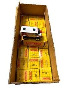 Full Case 24 - MATCHBOX #44 4x4 Chevy Van, White Body, Black Base, Racing Tampo - Picture 1 of 2
