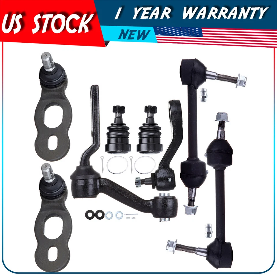 For 1991-1998 Toyota Tercel & Paseo Suspension 8 Ball Joint Tie Rod Sway Bar Kit Foto 1 de 4