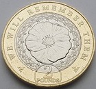 2021 Isle of Man Armistice Day Poppy £2 coin - Uncirculated