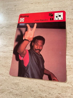 Tarjeta de boxeo Sportscaster 1977 #10-13 A - José Nápoles - Cuba - MT Foto 1 de 2