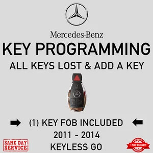 Mercedes-Benz (1) Key + Key Programming KEYLESS GO 11-14 | Add or All Keys Lost - Picture 1 of 4