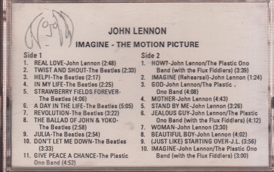 john lennon imagine the motion picture cassette the beatles promo advance - Image 1 of 1