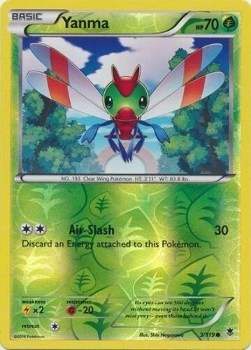 Pokémon TCG Yanma XY Phantom Forces 3/119 Reverse Holo Common NM/M Grass Wing - Image 1 of 1