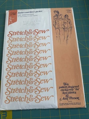 VTG Stretch & Sew 1790 Men's Safari and Shirt Jacket  Sz 36-50 Ann Person Uncut - Image 1 of 4