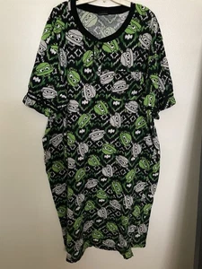 3X / 4X ~ 100% Baumwolle Oscar The Grouch weiches Stretch Jersey Kleid - Bild 1 von 6