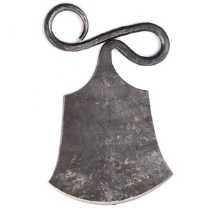 Snack Party HandForged High CarbonSteel Cheese Knife w Curled Handle set of 2 - Picture 1 of 3