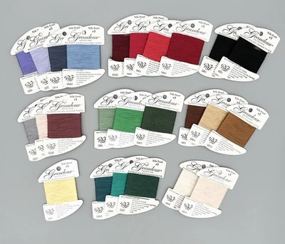 Rainbow Gallery GRANDEUR Twisted Silk Pearl Thread Lot of 25 Cards - Image 1 of 4