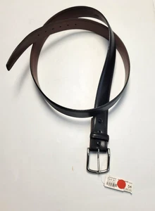 Neu $ 185 Christopher James maßgeschneiderter eleganter LEDERGÜRTEL Herren 54 schwarz HERGESTELLT IN DEN USA - Bild 1 von 8