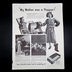 Kotex Damenbinde Werbung 1940 Vintage Damen Mid Century Modern - Bild 1 von 5