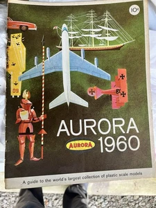 Vtg 1960 AURORA LINDBERG MODEL KIT Dealer Catalogs - Picture 1 of 14