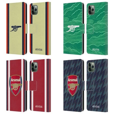 OFFICIAL ARSENAL FC 2021/22 CREST KIT LEATHER BOOK CASE FOR APPLE iPHONE PHONES - Image 1 of 4