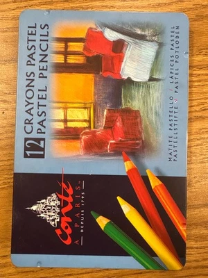 Conte a Paris Lote De 12 Lápis De Cor Pastel Vintage 1355 Desenho Artístico Completo - Imagem 1 de 2