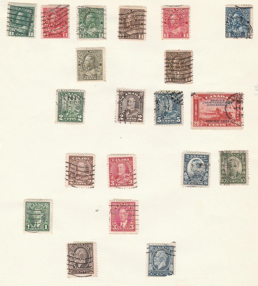 Canada George V STEEL CO OF CANADA SCC PERFIN Lot - Image 1 of 1